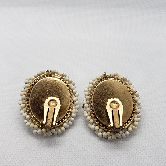 J003 Miriam Haskell vintage earrings - Picture 3 of 4